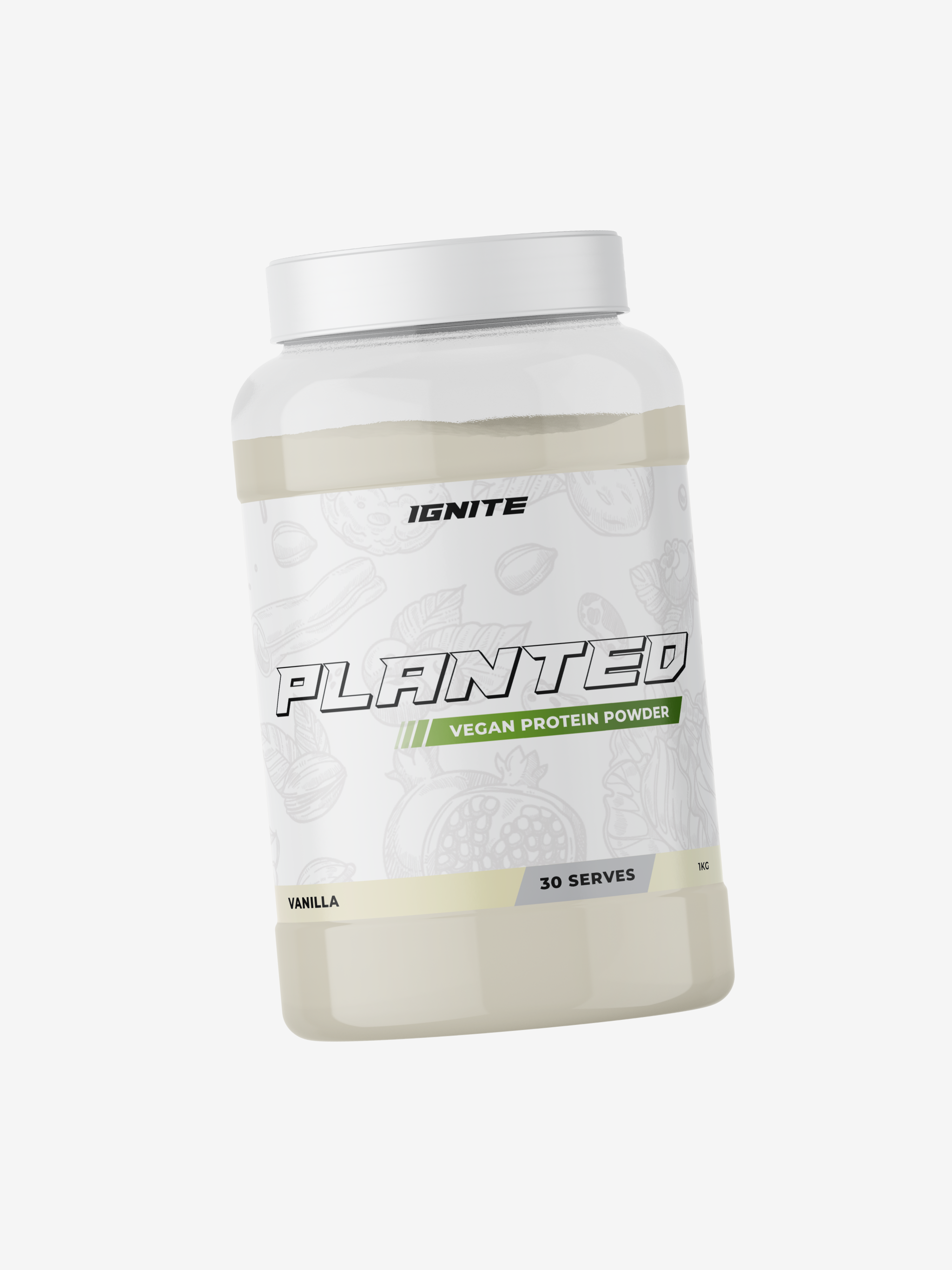 IGNITE PLANTED Vanilla Plant Based Vegan Protein Powder Dietary Supplement