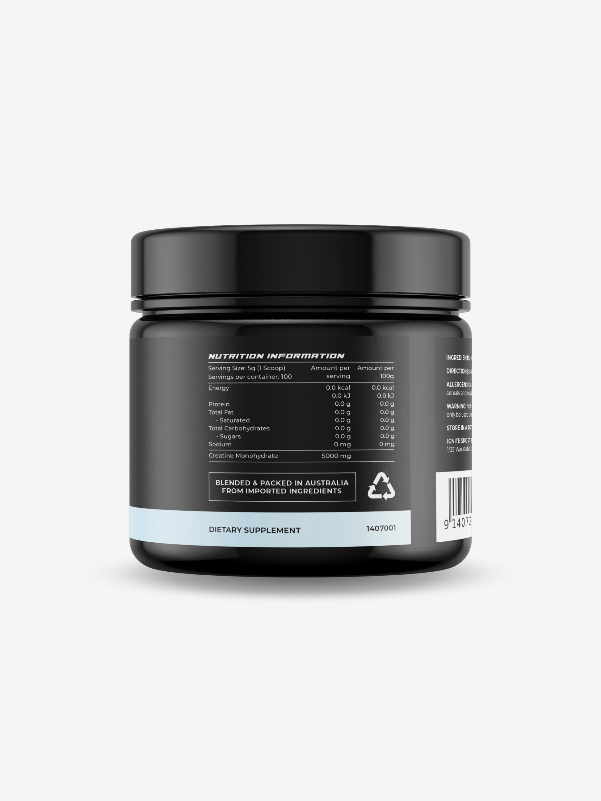 Creatine Monohydrate Unflavoured Dietary Supplement