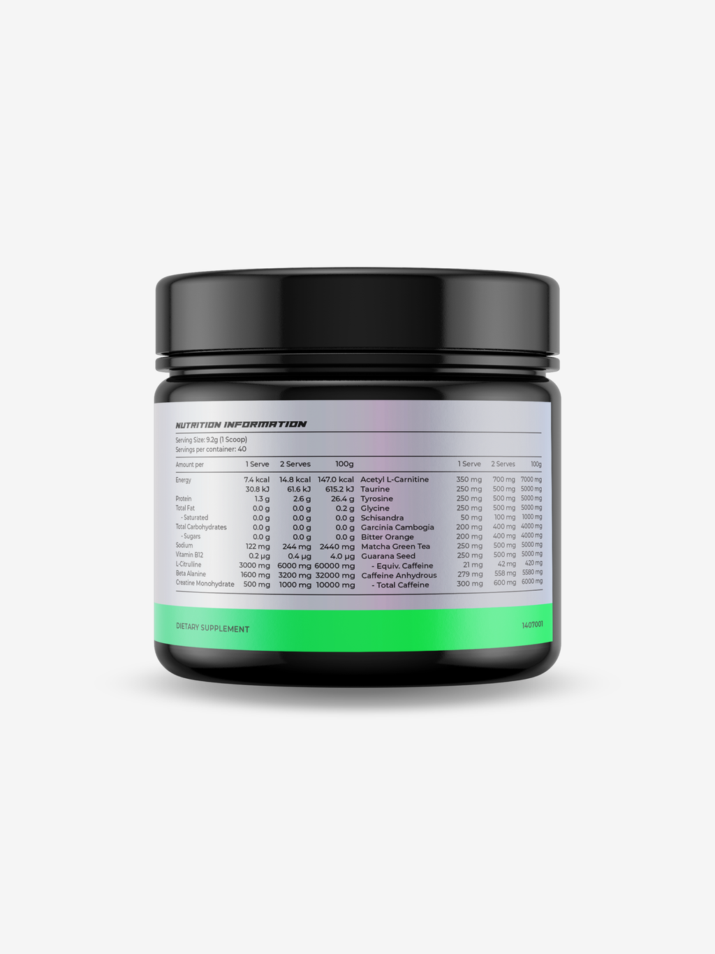 IGNITE INSANITY Watermelon Burst High Stim Pre Workout Dietary Supplement