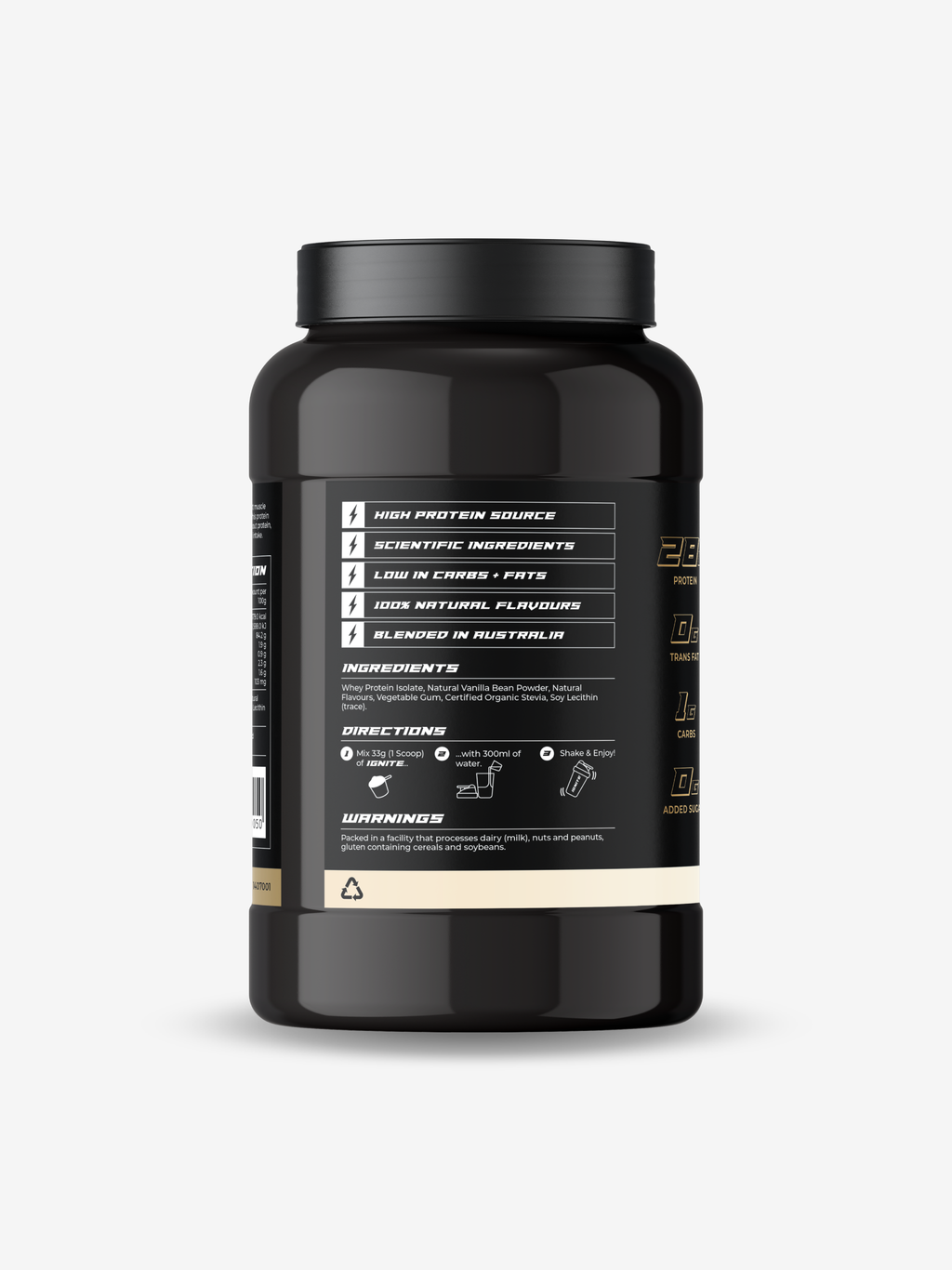 IGNITE ISOPRO Vanilla Whey Protein Isolate Dietary Supplement