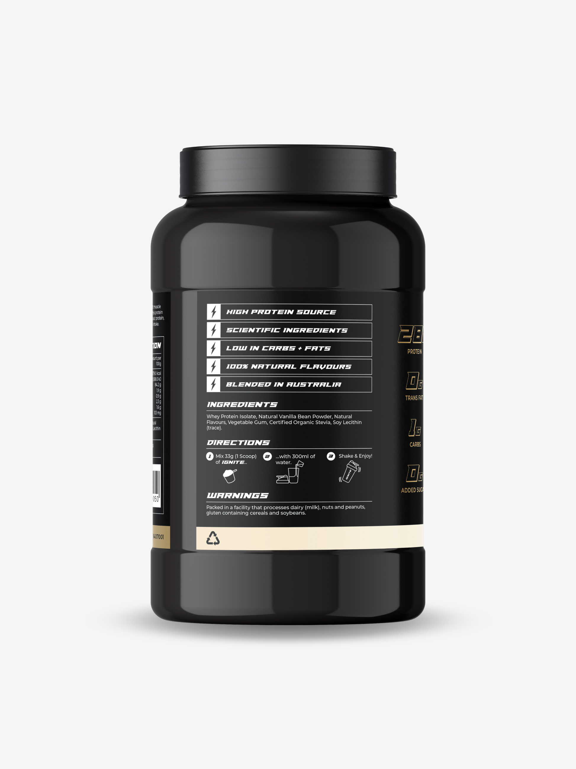 IGNITE ISOPRO Vanilla Whey Protein Isolate Dietary Supplement