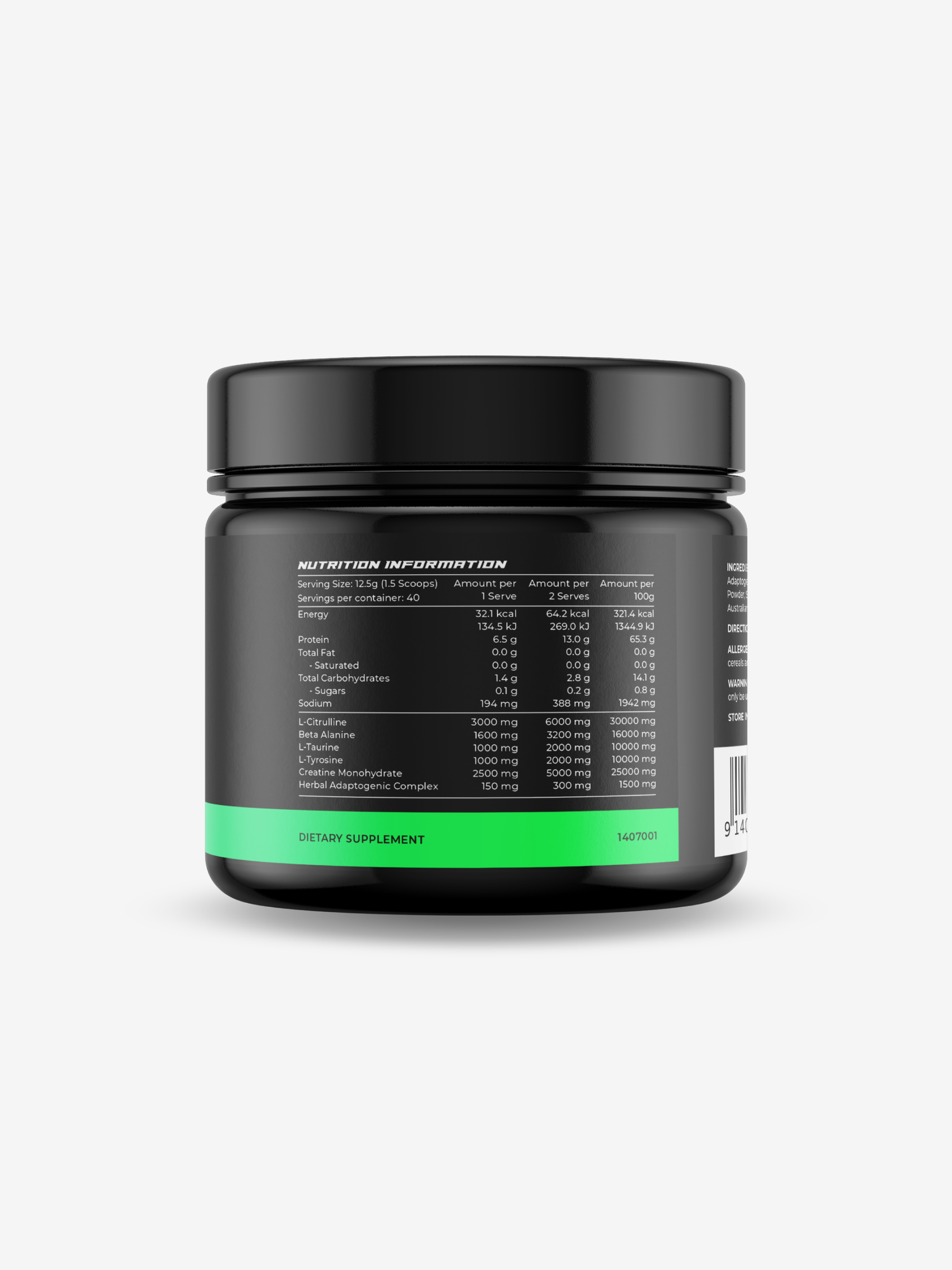 IGNITE NONSTIM Watermelon Burst Zero Caffeine Pre Workout Dietary Supplement