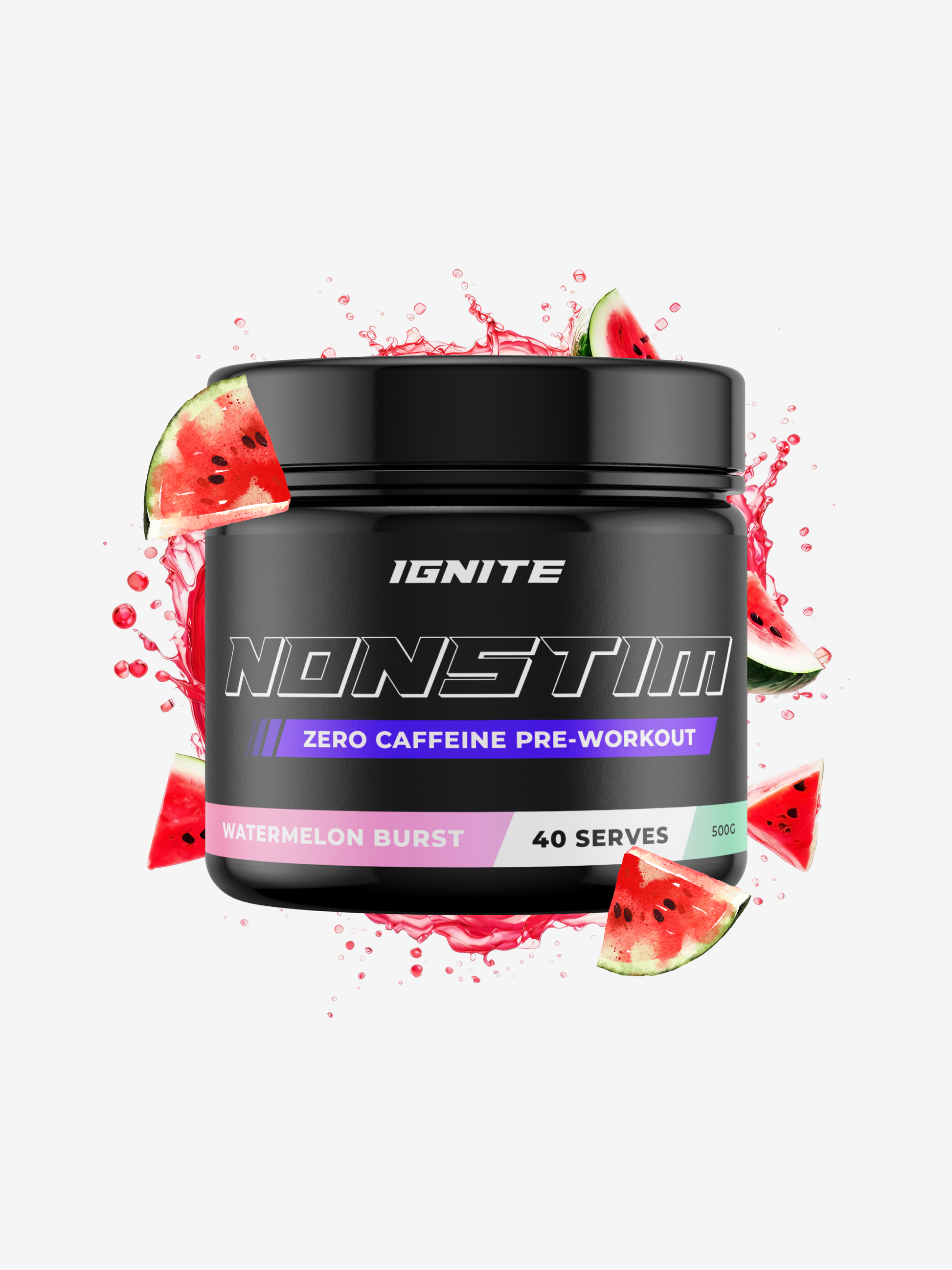 IGNITE NONSTIM Watermelon Burst Zero Caffeine Pre Workout Dietary Supplement