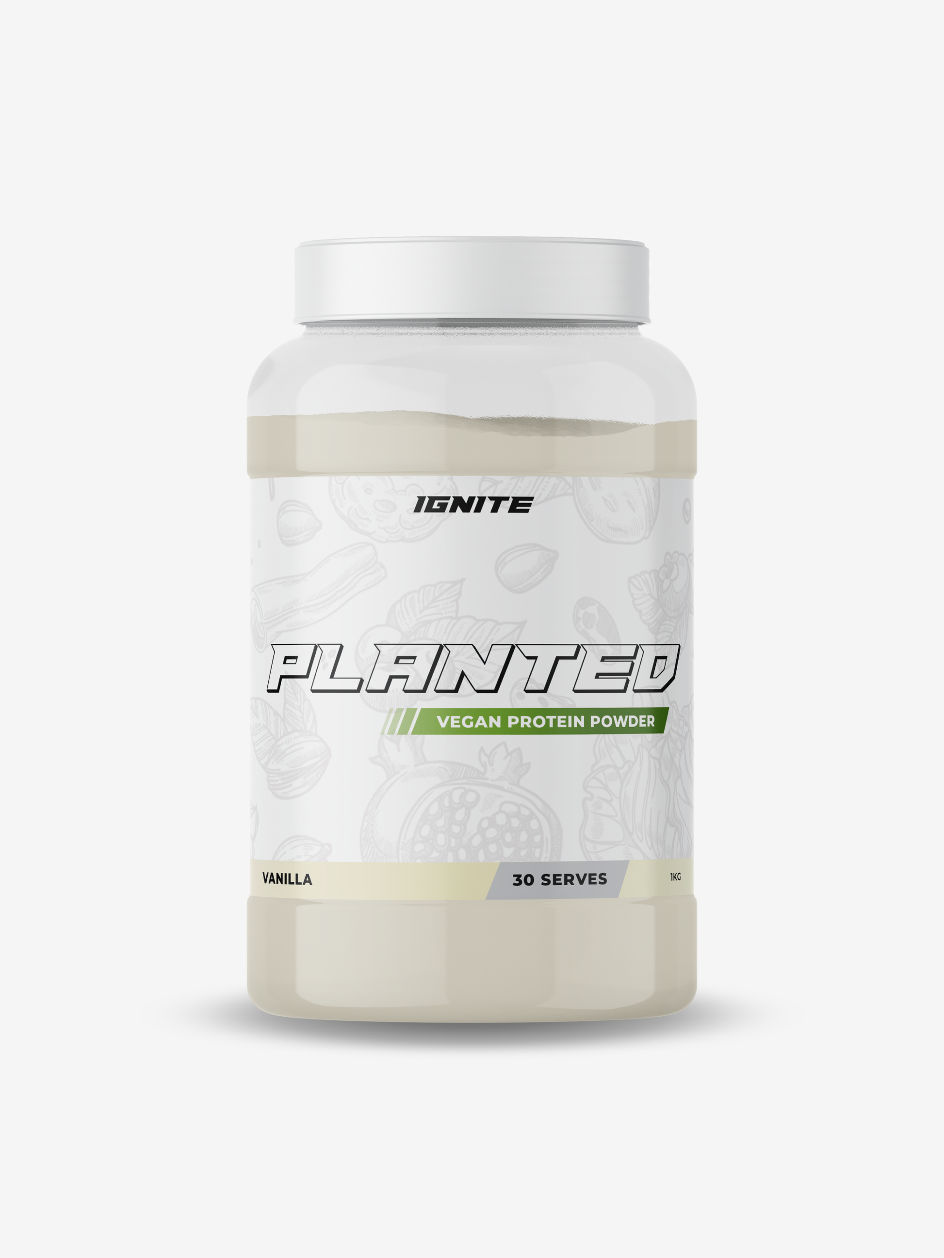 IGNITE PLANTED Vanilla Plant Based Vegan Protein Powder Dietary Supplement