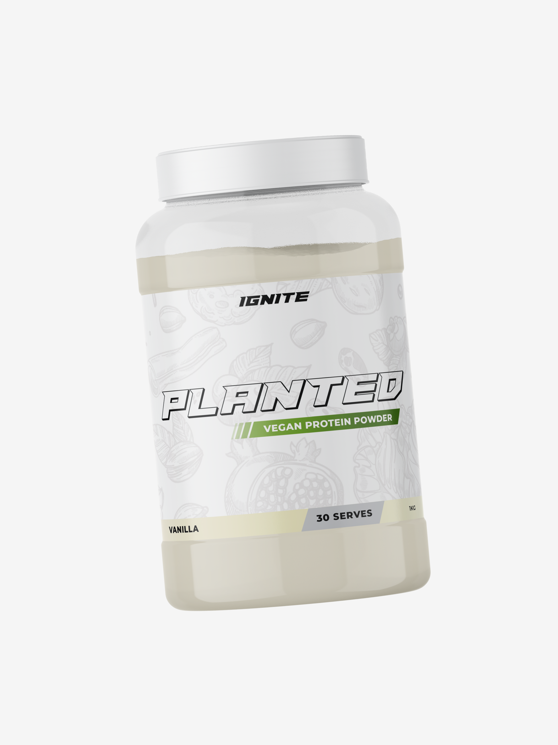 IGNITE PLANTED Vanilla Plant Based Vegan Protein Powder Dietary Supplement
