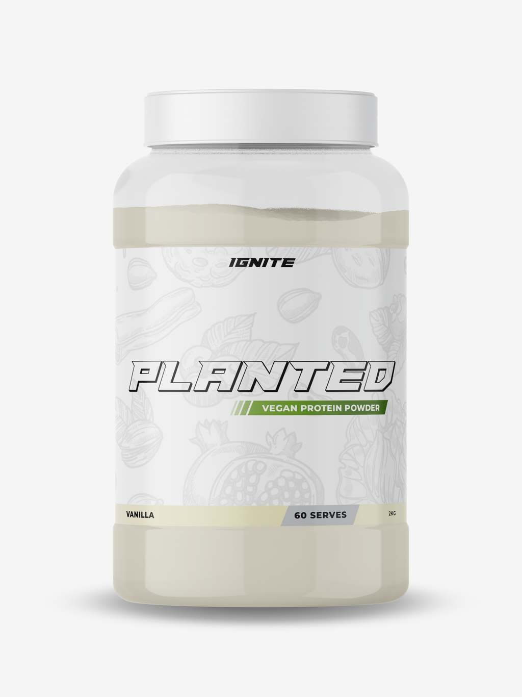 IGNITE PLANTED Vanilla Plant Based Vegan Protein Powder Dietary Supplement